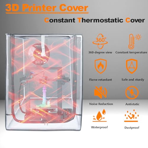 NUENSS-ROR 3D Printer Enclosure for Creality Ender Highly Transparent Waterproof Fireproof 3D Printer Protective Cover for Creality Ender 3 Ender 3 V2 Upgraded Ender 3 V3 Ender 3 V3 KE Ender 3 V3 SE - Image 3