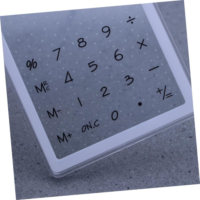 Solar Powered Calculator Touch Panel Lightweight Portable White 11 9 x 8 1 x 0 5cm - Image 5