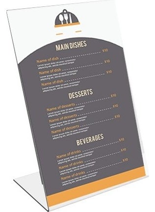 Desktop A7(7,4CMX10,5CM) L Type Vertical Plexiglass Leaflet Brochure Holder Price