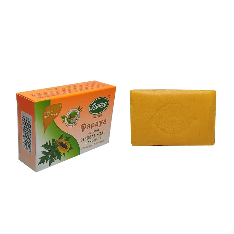 Pyary Papaya Skin Whitening Herbal Soap - Pack of 1 - Image 1