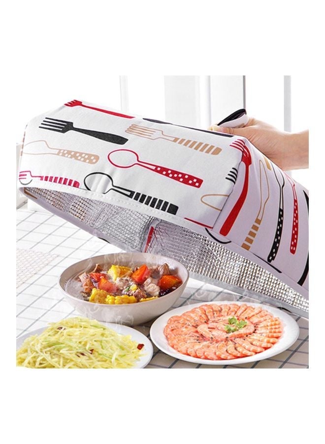 Insulating Folding Food Lid Cover White/Pink/Black 35x29x4centimeter - Image 4