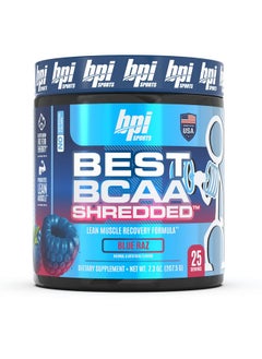 Best Bcaa Shredded Caffeinefree Thermogenic Recovery Formula Bcaa Powder Lean Muscle Building Accelerated Recovery Weight Loss Hydration Blue Raspberry 25 Servings 9.7 Ounce