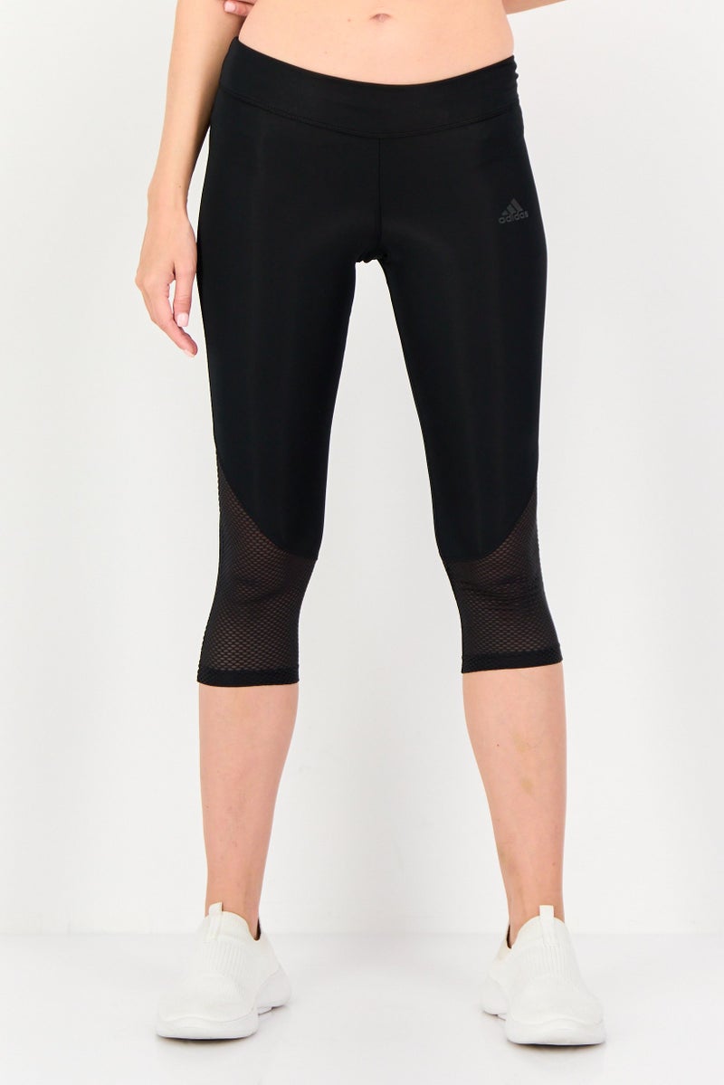 Adidas سراويل رياضية نسائية ملائمة للتدريب 3/4، سوداء - Image 1