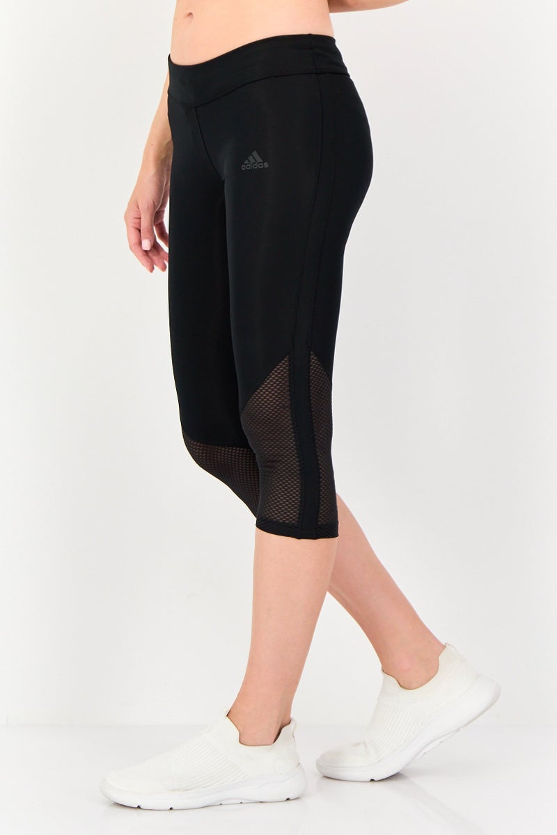 Adidas سراويل رياضية نسائية ملائمة للتدريب 3/4، سوداء - Image 2