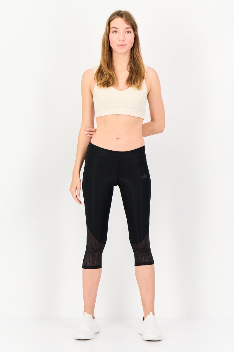 Adidas سراويل رياضية نسائية ملائمة للتدريب 3/4، سوداء - Image 4