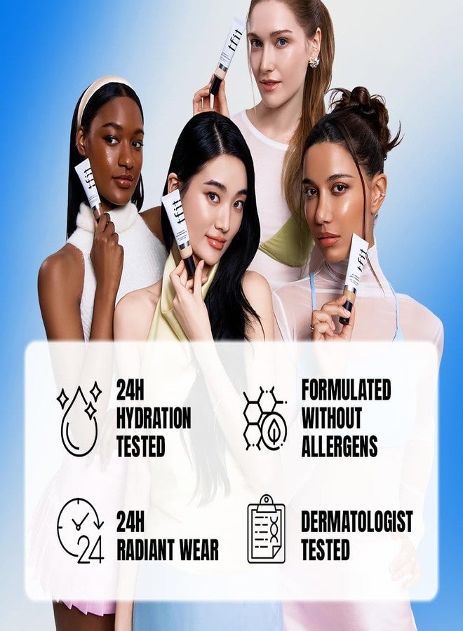 تفِت كريم أساس TFIT Radiance Fit Serum Foundation - تغطية مثالية، لمسة نهائية ندية، يدوم طويلاً، خفيف الوزن، مكياج كوري، 1.05 أونصة (C03 Rosy, 1.05 أونصة) - Image 5