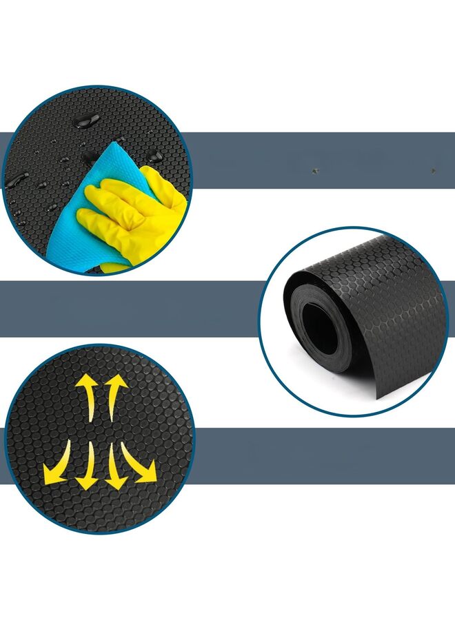 إكسسوارات حوض التنين الملتحي، سجادة حوض الزواحف، ركيزة لأرضية حوض الزواحف، سحلية، إغوانا، ثعبان، سلحفاة، فراش غير لاصق لموائل الزواحف (79 بوصة) (اللون: أسود) - Image 2