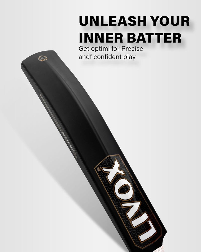 LIVOX Cricket Bat - Full-Size Plastic, Lightweight, Hard Plastic, Black-White - Image 3