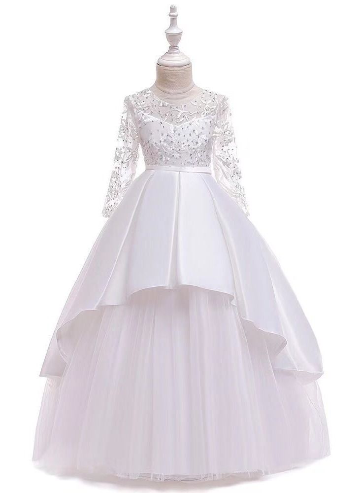 Girl Dress For Party White Color