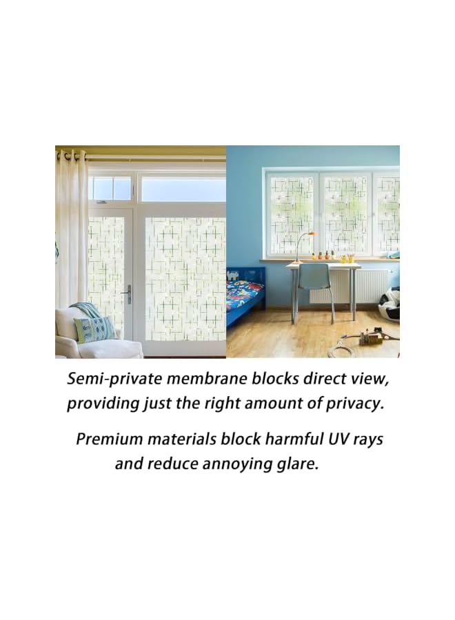 The Bros Frosted Glass Film for Windows & Doors - Self Static Cling Privacy Tint, Decorative Window Stickers, Ideal for Home Office & Rental Apartments, Easy Apply & Remove, 45x200cm - Image 4