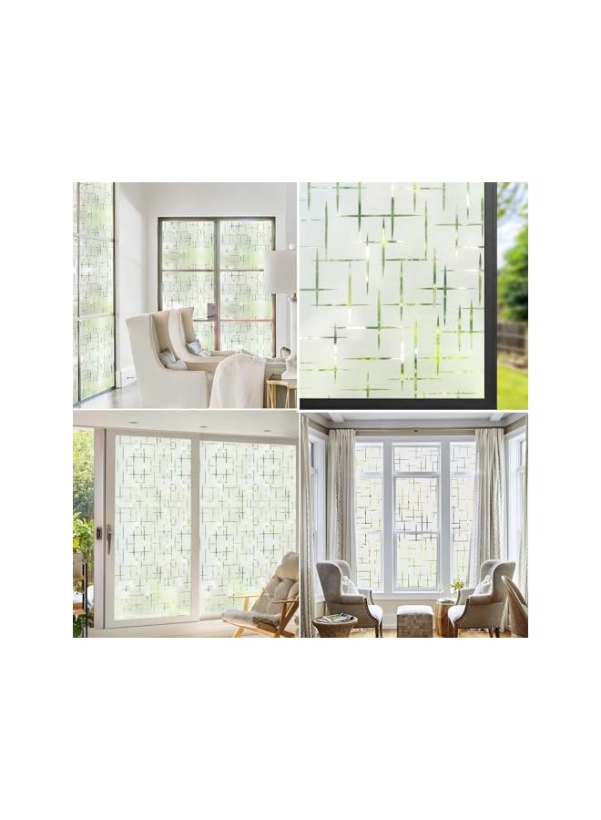 The Bros Frosted Glass Film for Windows & Doors - Self Static Cling Privacy Tint, Decorative Window Stickers, Ideal for Home Office & Rental Apartments, Easy Apply & Remove, 45x200cm - Image 3