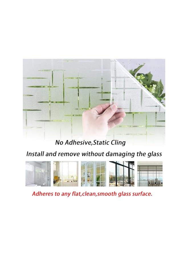 The Bros Frosted Glass Film for Windows & Doors - Self Static Cling Privacy Tint, Decorative Window Stickers, Ideal for Home Office & Rental Apartments, Easy Apply & Remove, 45x200cm - Image 5