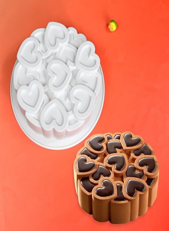 mostsom Silicone Mold Chocolate Bar Food Grade Non-Stick Deep Mould for Candy, Snacks, Baking Silicone Muffin Pan, Cupcake Molds, Easy Release & Durable (A_ Love Heart) - Image 2