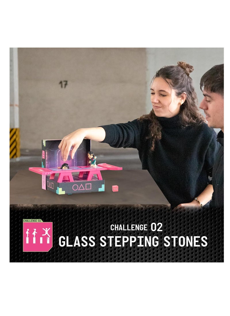 iMC Toys - IMC Toys Squid Game Challenge Glass Tile Game from the Netflix Series, Challenges to Play and Display, Includes Mini Set and Figures, Game for Adults 17 Years and Up - Image 1
