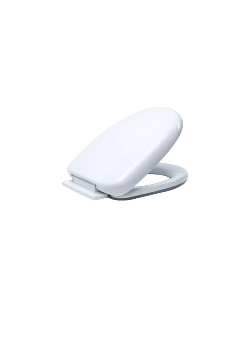 Soft Close Toilet Seat Cover – Durable Plastic, Easy to Install, Universal Fit – White - Image 1