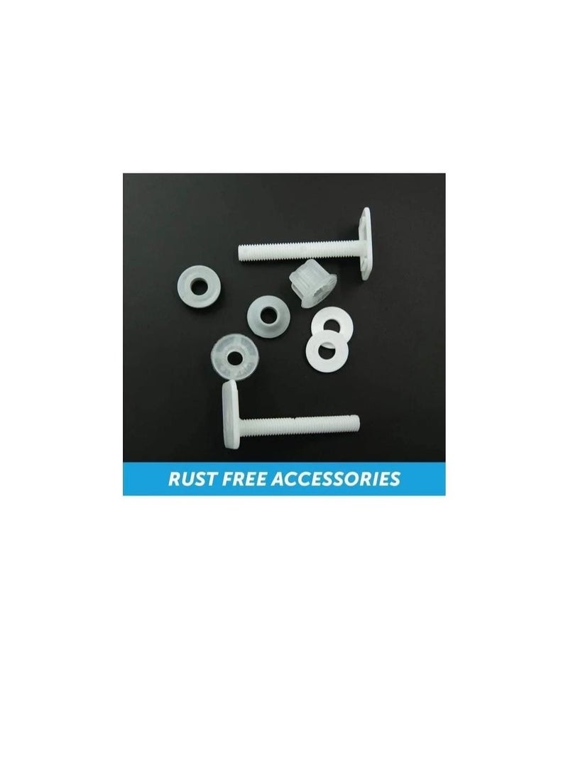 Soft Close Toilet Seat Cover – Durable Plastic, Easy to Install, Universal Fit – White - Image 2