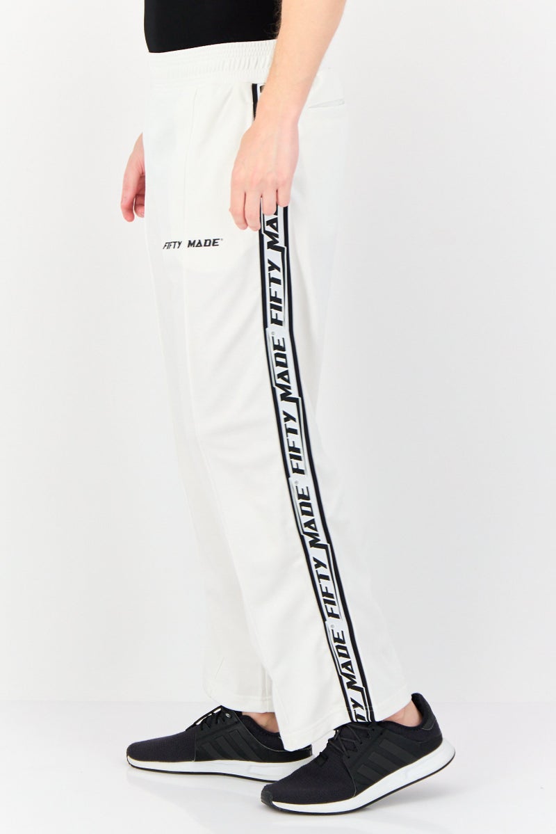 Fifty Made Men Sportswear Fit Training Track Pants, White  - Image 3