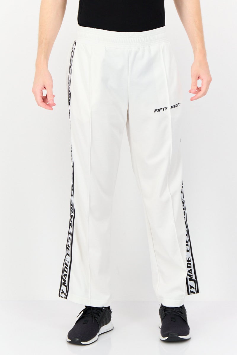 Fifty Made Men Sportswear Fit Training Track Pants, White  - Image 1