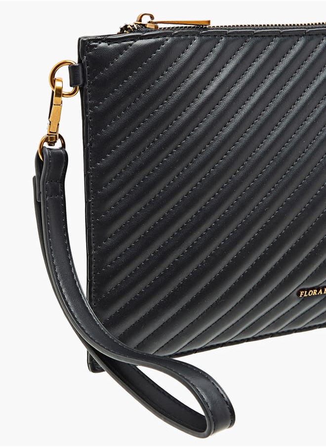Flora Bella By Shoexpress - Women Quilted Wallet with Zip Closure and Wrist Loop - Image 1