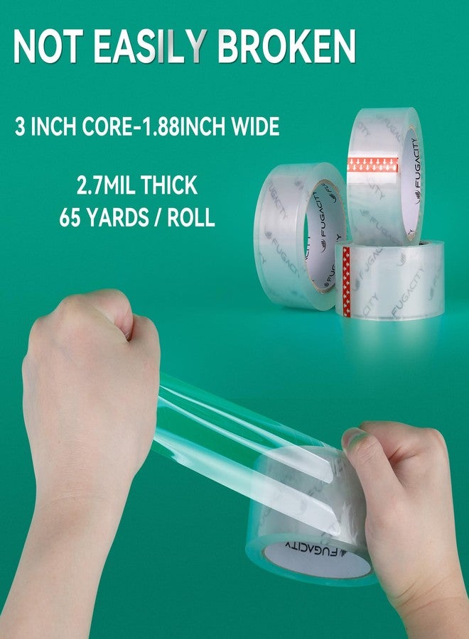 FugaCity Clearer Packing Tape Refills (6 Rolls),Heavy Duty Packaging Tape for Moving Sealing, Moving Supplies Shipping Tape,2.7 Mil Thick, 1.88 in Wide,65 Yards PER Roll,Total 390 Yards - Image 3