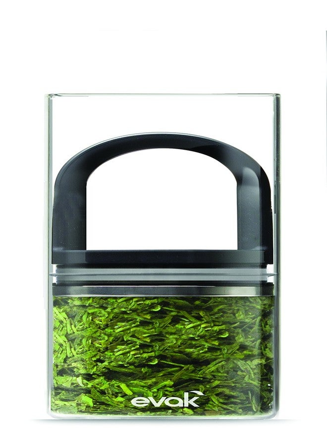 Prepara Evak Fresh Saver Airless Canister, Glass & Stainless, Black Gloss handle, Large - Image 3