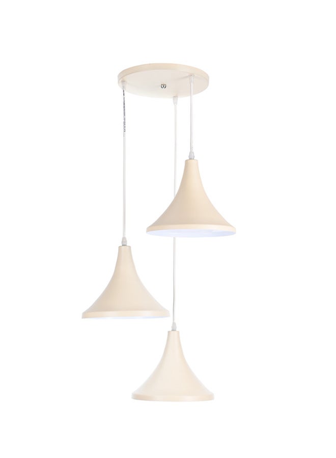 El Rawda Lighting Elina Ceiling lamp - Triple | modern decorative LED E27 pendant light ceiling lamp hanging | suitable for any room | Color: Beige | Size: 70x38 cm