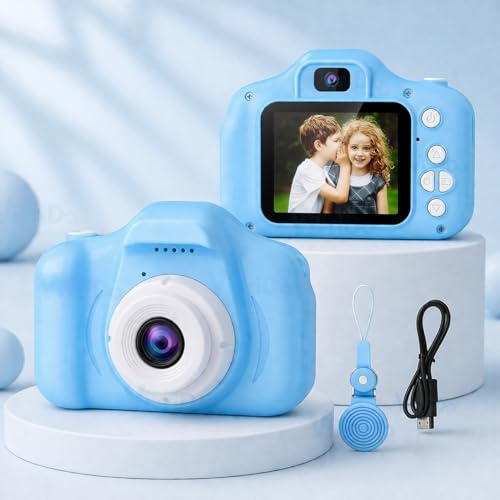 VikriDA Kids Digital Camera with 2.0" Color Display | HD Photo & Video Recording | 100° Wide Angle Lens | Built-in Games | USB Rechargeable Camera for Kids | Supports 32GB SD Card – Blue - Image 1