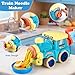 Aprilwolf 85 PCS 3 in 1 Dough Sets for Kids Ages 348 Art Crafts Dough Tools Kit Train Engine Noodle Playset Hamburger Machine Dessert Rack Kitchen Creations Food Play Toys Boys Girls - Image 4
