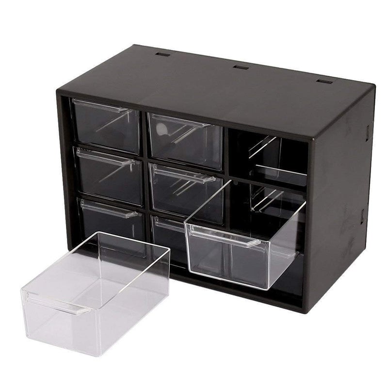 HITWA 9 Drawer Storage Cabinet with Stoppers Multi Compartment Organizer for Makeup and Art Supplie 472 x 708 x 393 inches Multicolor Rectangular - Image 1