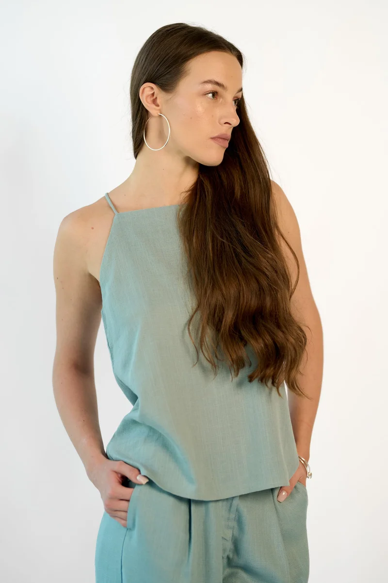 Virgio VIRGIO Linen Minimalist Strappy Top