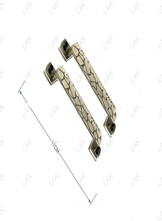 Lak طقم تركيبات أبواب لاك، طقم ملحقات الأبواب، طقم باب كامل (قطعة واحدة من آلية القفل، قطعة واحدة من المزلاج، قطعتان من المقبض، قطعة واحدة من مزلاج القفل، قطعة واحدة من مانع الباب، اللون: نحاس عتيق) عبوة من قطعة واحدة - Image 4