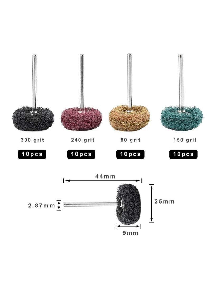 NIBEMINENT 40Pcs Scouring Pad Fiber Polishing Wheel Set - Image 2