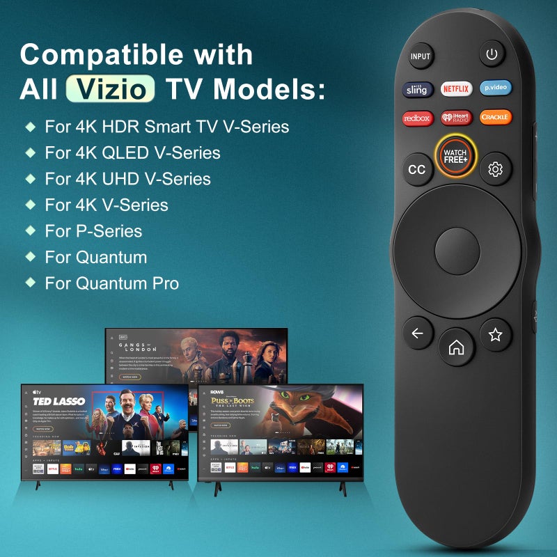 EWO'S Universal Remote Control for Vizio Smart TV XRT270 XRT260 XRT140 XRT136 FHD 4K QLED UHD Smartcast Quantum Pro D/E/PX/P/M/V Series TV Remotes Replacement - Image 2