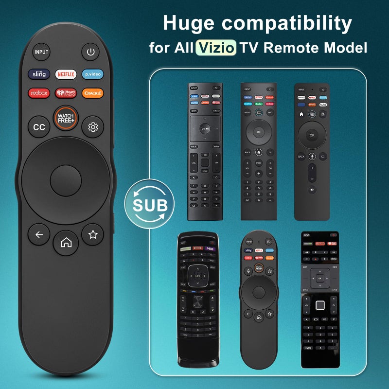 EWO'S Universal Remote Control for Vizio Smart TV XRT270 XRT260 XRT140 XRT136 FHD 4K QLED UHD Smartcast Quantum Pro D/E/PX/P/M/V Series TV Remotes Replacement - Image 3
