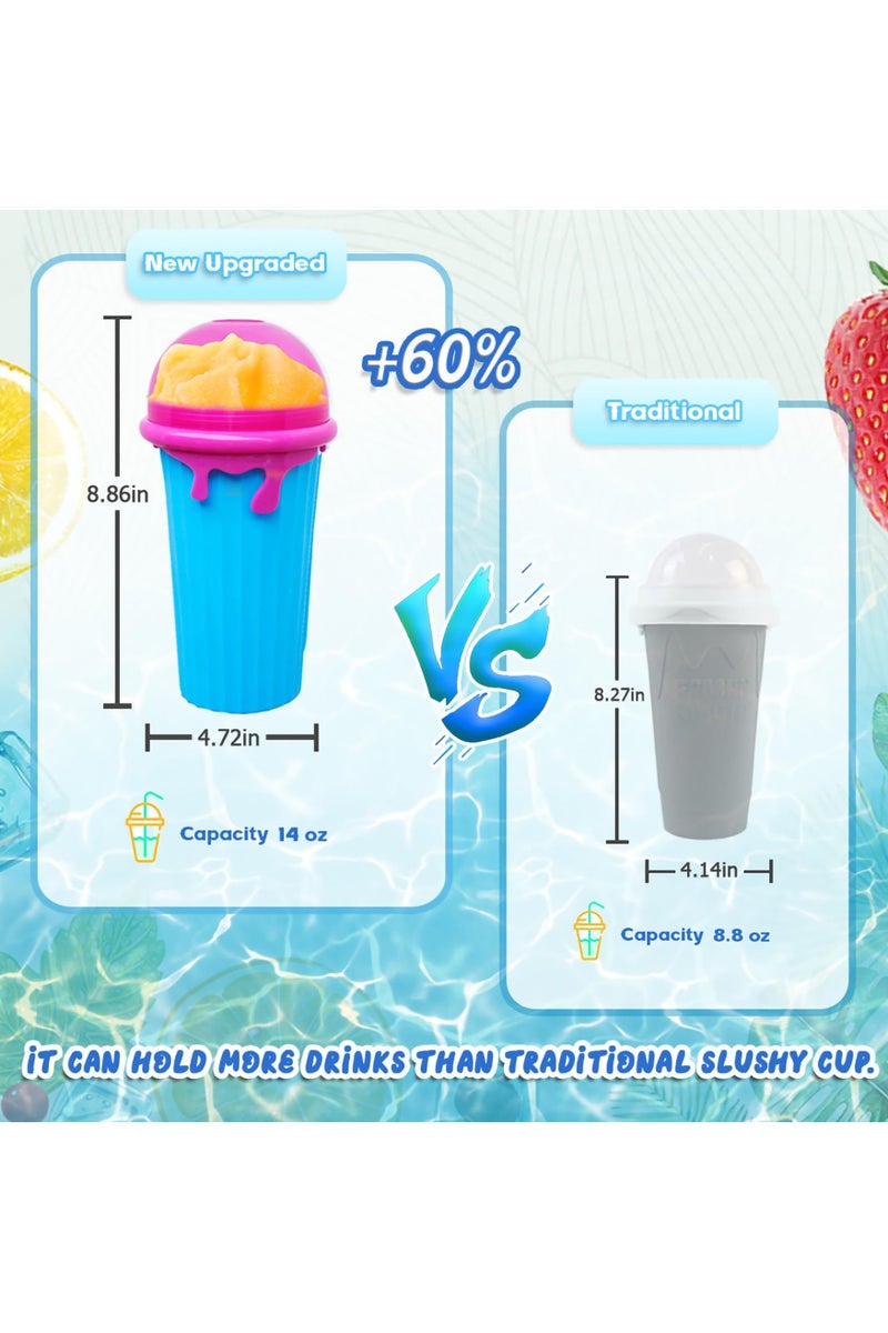 فلوشرينيك كوب صانعة الآيس كريم، كوب آيس كريم سحري سريع التجميد بسعة 16.9 أونصة، كوب تبريد، كوب ضغط مزدوج الطبقة، صانعة مخروط الثلج، مناسبة للأطفال والعائلات - Image 2
