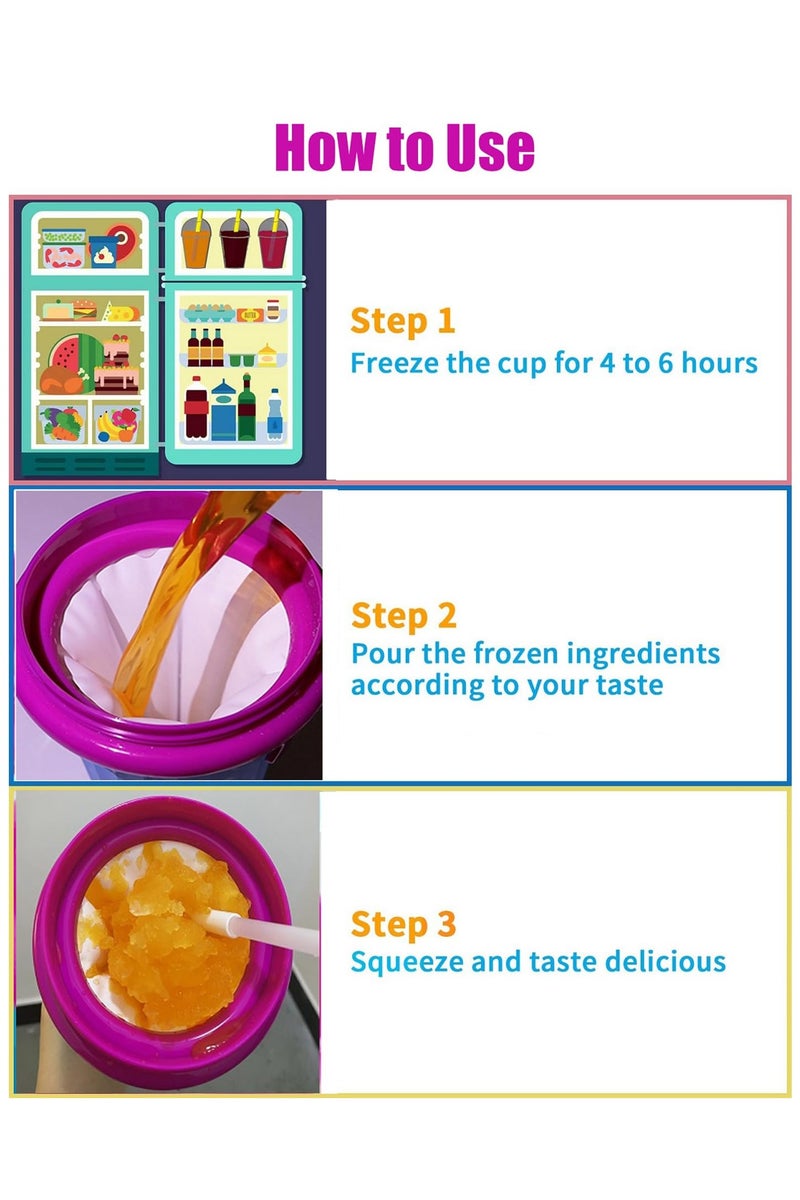 فلوشرينيك كوب صانعة الآيس كريم، كوب آيس كريم سحري سريع التجميد بسعة 16.9 أونصة، كوب تبريد، كوب ضغط مزدوج الطبقة، صانعة مخروط الثلج، مناسبة للأطفال والعائلات - Image 4