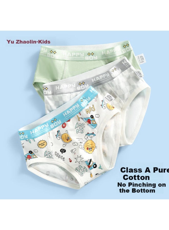 Yuzhaolin Boys' Cotton Antibacterial Briefs Toddler Kids' Triangle Underwear Soft Baby Underpants For Boys A-class Shorts