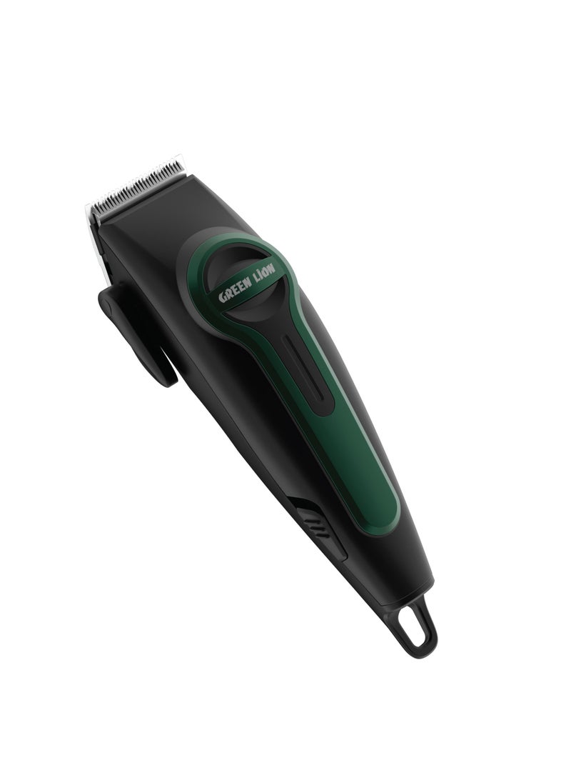 GREEN LION - Professional Hair Clipper with LED Indicator / Adjustable Taper Level / 120 Minutes Working Time / Stainless Steel Material / 4 Size Combs / 7000 RPM / Type-C Charging - Black - Image 1