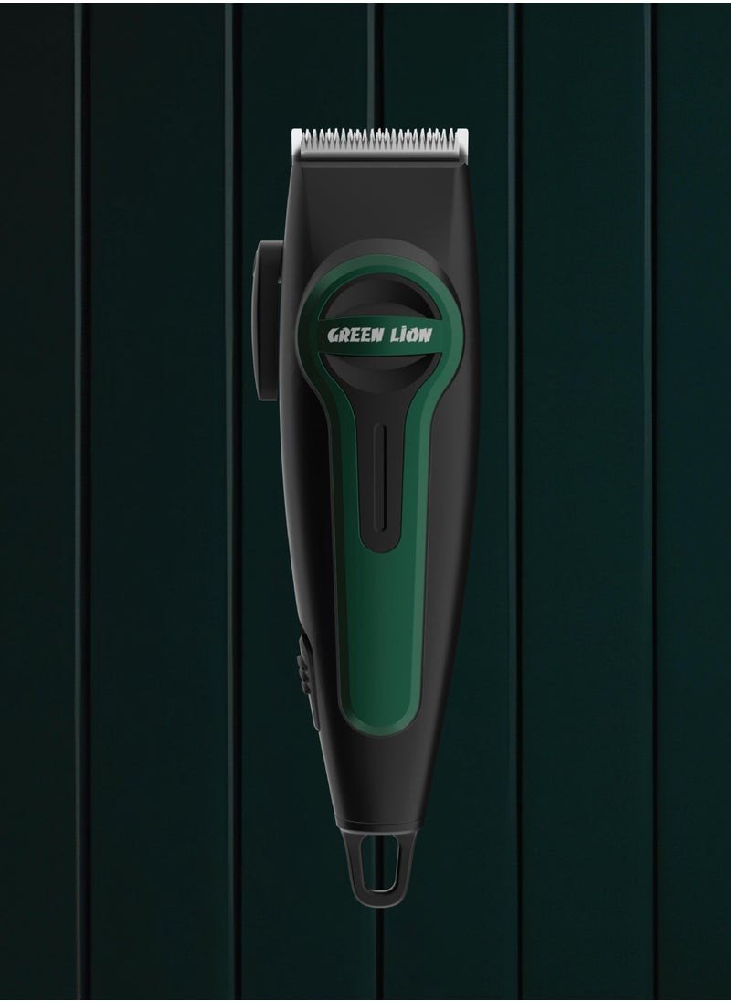 GREEN LION - Professional Hair Clipper with LED Indicator / Adjustable Taper Level / 120 Minutes Working Time / Stainless Steel Material / 4 Size Combs / 7000 RPM / Type-C Charging - Black - Image 1