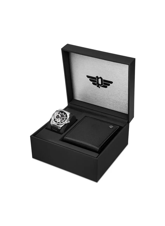 Police Salkantay Multifunction Watch & Bi-fold Leather Wallet Gift Set for Men