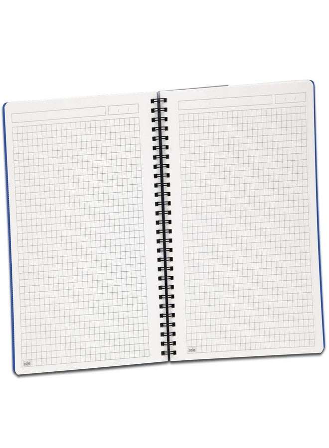 SOLO B5 Premium Notebook with Spiral Wiro Binding & 160 Pages, Perfect Grid Ruling Book for Office, College and School & Writing book for Meetings & Appointments (Blue) - Image 2