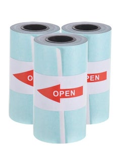 Rubik Printable Sticker Paper Rolls for PeriPage A6 Printer, Paperang P1/P2 Mini Photo Printer, Self-Adhesive Direct Thermal Paper Size 57 x 30mm (2.17 * 1.18in) 3 Rolls  - Image 1