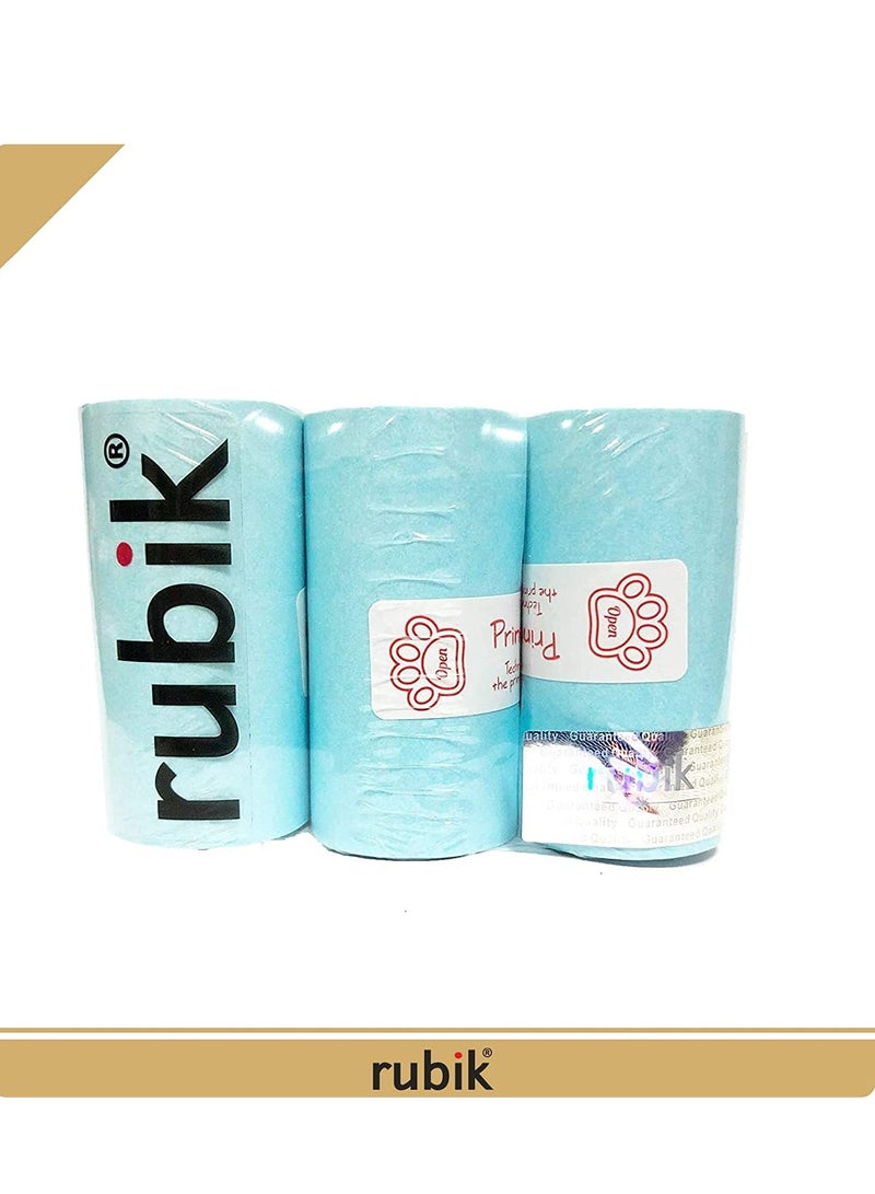 Rubik Printable Sticker Paper Rolls for PeriPage A6 Printer, Paperang P1/P2 Mini Photo Printer, Self-Adhesive Direct Thermal Paper Size 57 x 30mm (2.17 * 1.18in) 3 Rolls  - Image 5