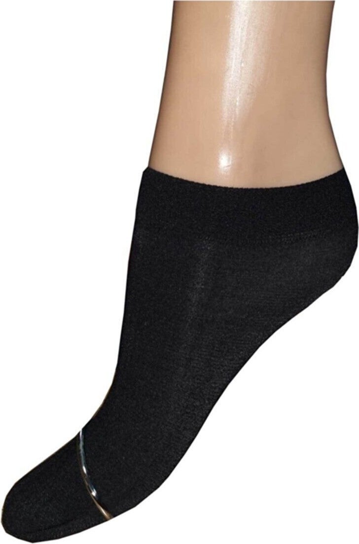 SAKS 6 Pieces Black Color Micro 50 Soft Booties Socks 