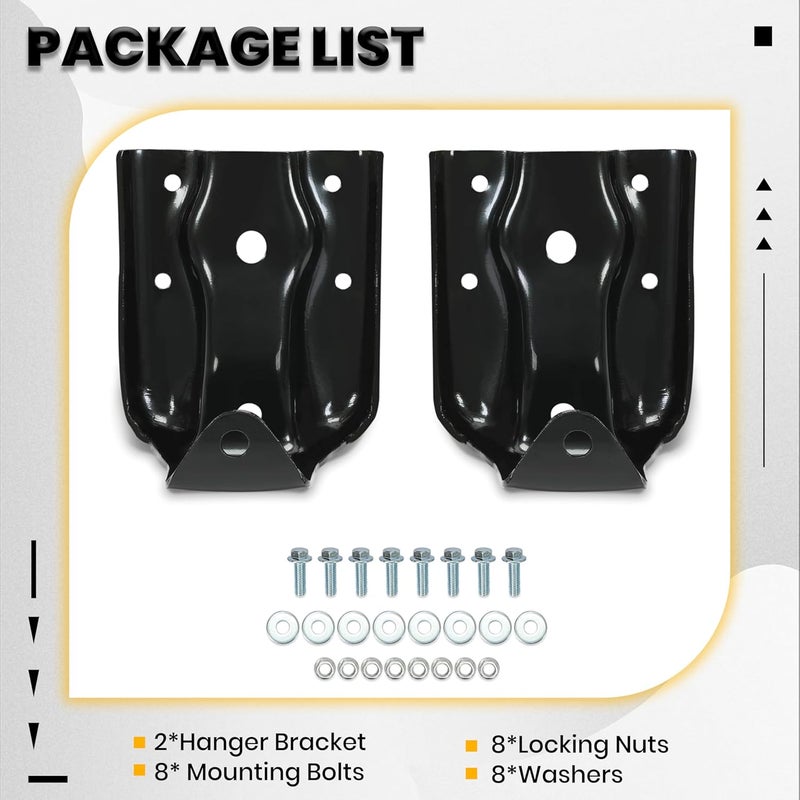 7BLACKSMITHS Rear Leaf Spring Hanger Shackle Bracket Pair Set for Chevy Silverado GMC Sierra - Image 3
