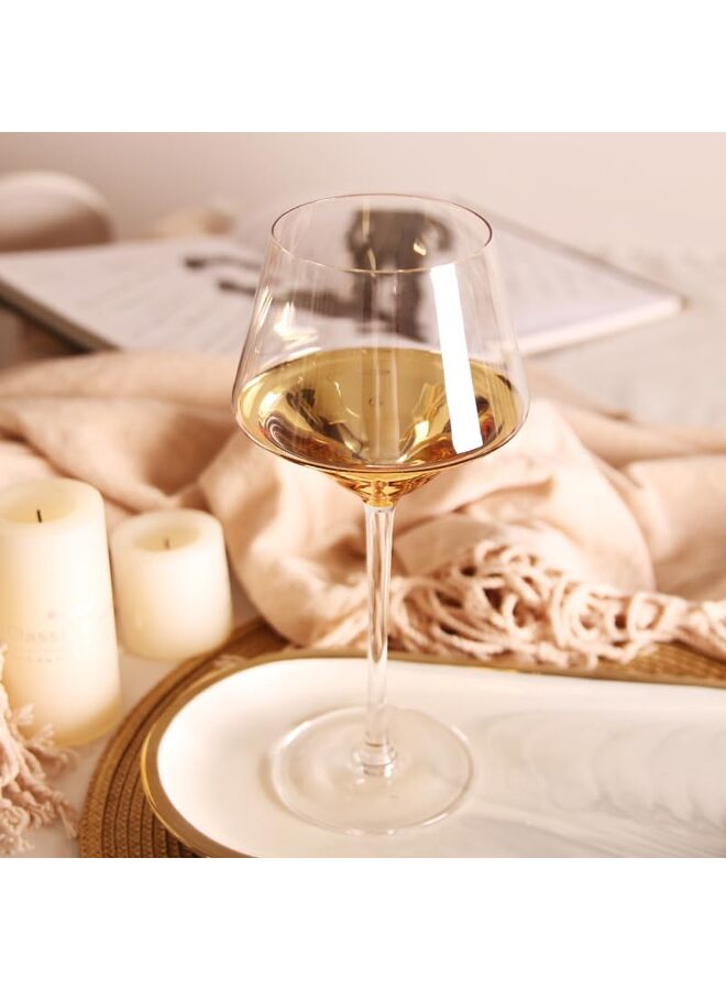 Red Wine Glasses Set of 6, Long Stem Crystal Wine Glasses, Burgundy Wine Glass with Gift Box, 23 oz Large Wine Glasses With Stem for Wedding Anniversary Birthday Gifts - Image 4