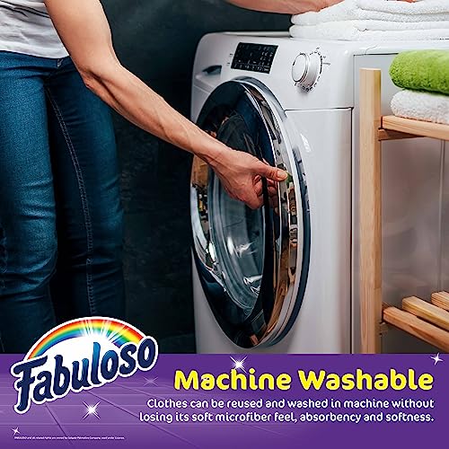 Fabuloso Microfiber Cleaning Cloths, Rainbow - Lint-Free, Scratch-Free Cleaning Cloths for Surfaces and Wood Furniture - Dustless Cloth for Bold and Bright Cleaning Experience, 8 Count - Image 4