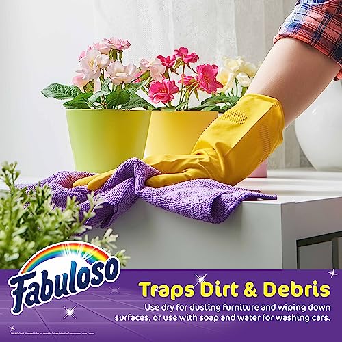 Fabuloso Microfiber Cleaning Cloths, Rainbow - Lint-Free, Scratch-Free Cleaning Cloths for Surfaces and Wood Furniture - Dustless Cloth for Bold and Bright Cleaning Experience, 8 Count - Image 2