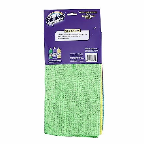 Fabuloso Microfiber Cleaning Cloths, Rainbow - Lint-Free, Scratch-Free Cleaning Cloths for Surfaces and Wood Furniture - Dustless Cloth for Bold and Bright Cleaning Experience, 8 Count - Image 5
