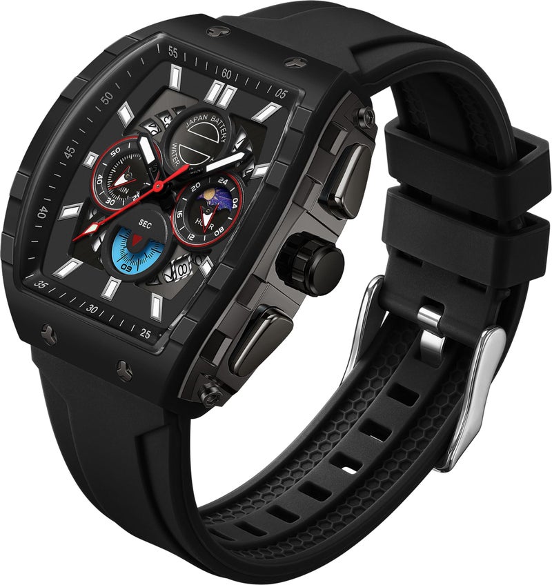 findtime Watches for Men Relojes para Hombres Unique White Blue Gold Wrist Watch Waterproof Sport Military Big Face Chronograph Analog Quartz Watch - Image 1